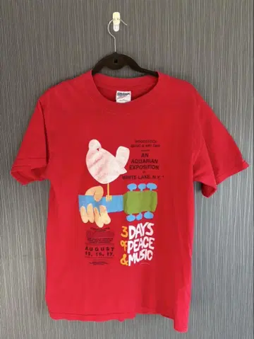 우드스탁 WOOD STOCK2000 티셔츠 빨간색