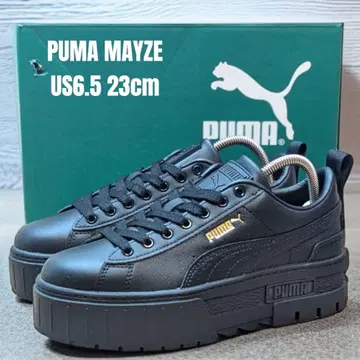 거의 미사용 PUMA MAYZE 푸마 메이즈 23cm 블랙