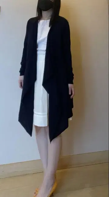 DVF STUDIO 오픈 프론트 긴팔 니트 가디건