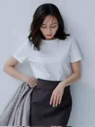 anuans 실크 터치 코튼 슬림 핏 T