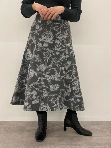 IENA 이에나 카스레 자카드 플레어 스커트