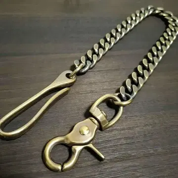 훈제 놋쇠 키헤이 14mm 지갑 체인 빈티지 브라스 낚시 바늘