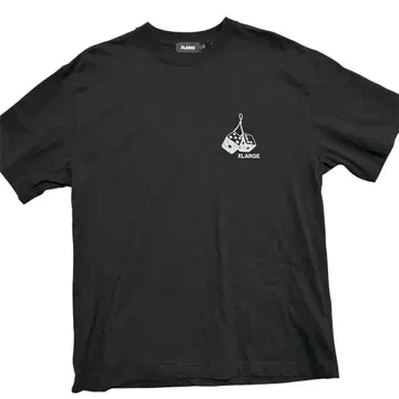 XLARGE 블랙 티셔츠 주사위 디자인