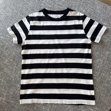 MACPHEE 반팔 티셔츠 M 블랙 화이트 스트라이프