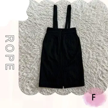 ROPE 타이트 스커트 스트라이프 두꺼운 원단 구제 의류 울