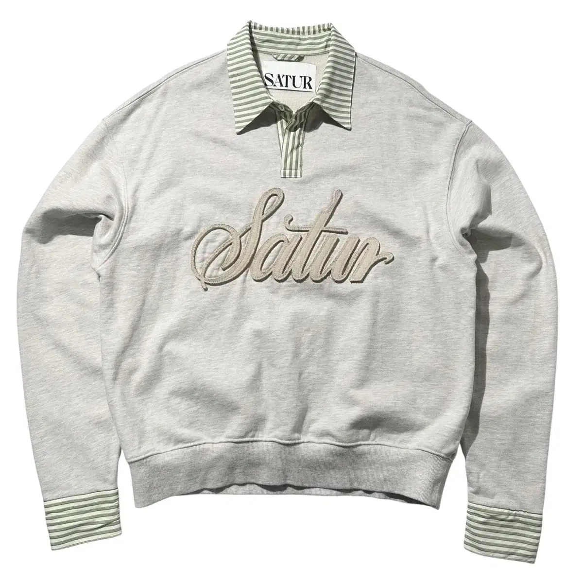◆SATUR◆ Ibiza Citron Summer Graphic Mesh Knit Natural Gree SATUR | 세터 Setser Ibiza Citron Summer Graphic Mesh Knit