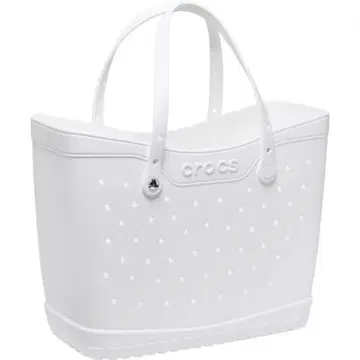 완판 새상품 crocs 클래식 라지 토트백 화이트 비치 백
