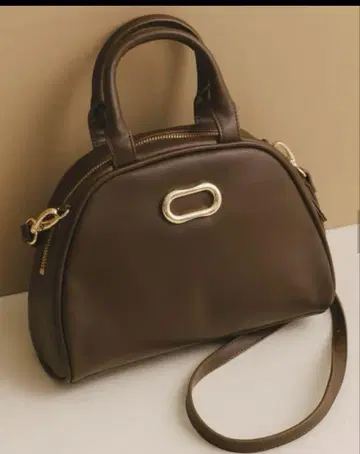 oval parts bostonbag 카스타네 핸드백