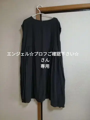 ikuma/suzuki kazuyuki 슬리브리스 드레스 블랙