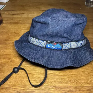 KAVU 데님 버킷 햇 턱끈 포함 S 사이즈