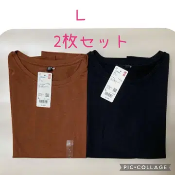 유니클로 에어리즘 드레이프 티셔츠 L 2장 세트 미사용 새상품