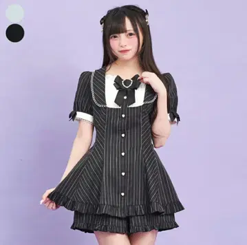 시크릿허니 요크 개더 리본 포함 셋업
