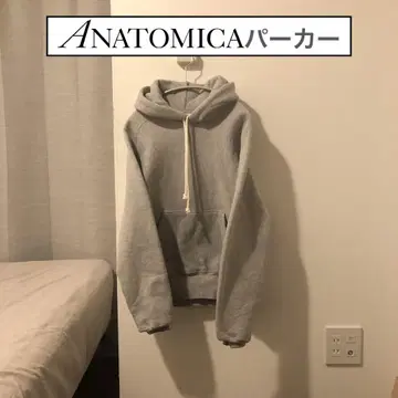 ANATOMICA 그레이 후드 부착 후드티 S