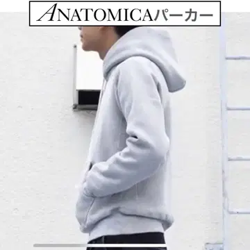 ANATOMICA 그레이 후드 부착 후드티 S