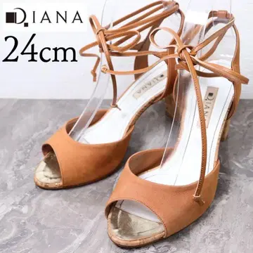 DIANA 다이애나 24 스웨이드 레이스업 샌들 코르크 힐