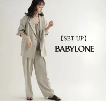 BABYLONE 바빌론 셋업 린넨 와이드 팬츠 자켓