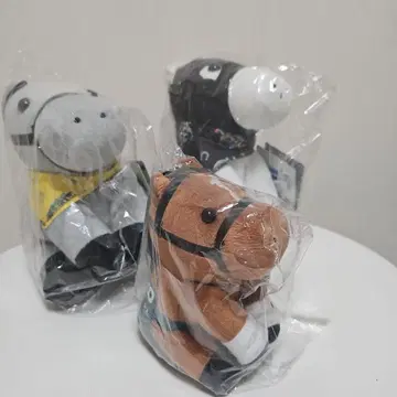 경마 봉제 인형 키링 3개 세트
