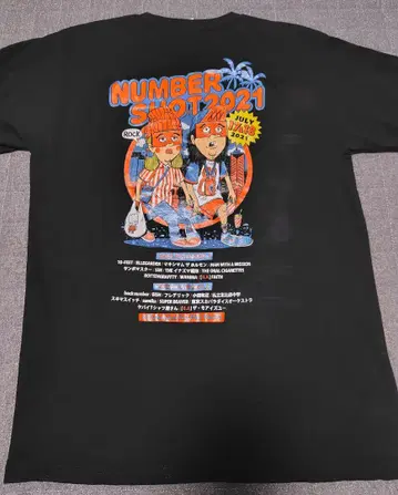 NUMBER SHOT 2021 티셔츠 XL 블랙