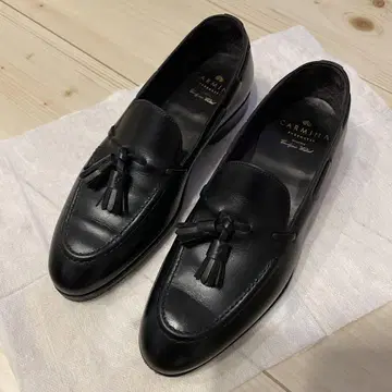 CARMINA 블랙 로퍼 굿이어 웰트