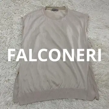 새상품급 FALCONERI 팔코네리 실크 슬리브리스 탑