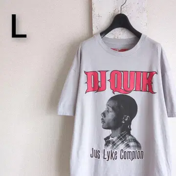 구제 의류 DJ 퀵 DJ QUIK 티셔츠 그레이 랩 웨사이 L