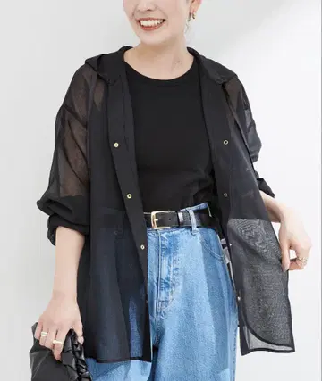 B.C STOCK 후드 시어 블루종