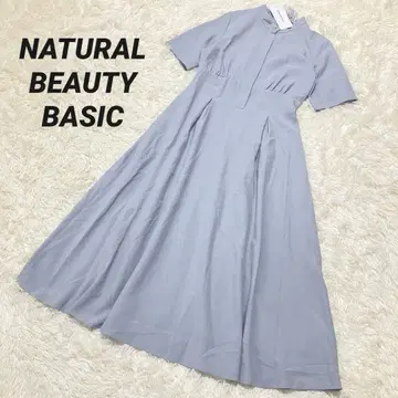 내추럴 뷰티 베이직 노카라 원피스 블루