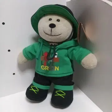 스타벅스 후드 부착 봉제 인형 약 30cm