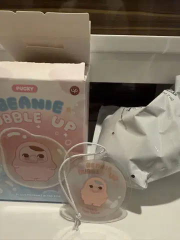 popmart pucky beanie bubble up 오렌지