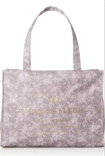 메종 드 플뢰르 classy flower M 토트백 그레이 베이지
