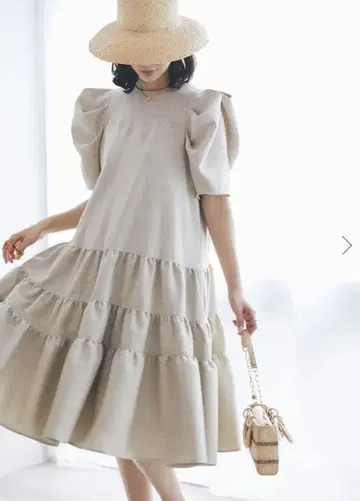 SEVENTENbyMIHO KAWAHITO 린넨 같은 티어드 원피스