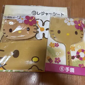 일광화상 키티 제일복권 레저 시트 손거울 얼굴 모양 파우치
