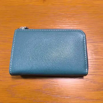 터콰이즈 가죽 코인 케이스