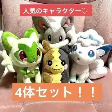 포켓몬 봉제 인형 로콘 모르페코 냐오하 치라치노 세트