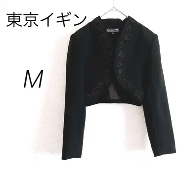 도쿄 이긴 블랙 포멀 예복 자켓 M 블랙 관혼상제 짧은 자수