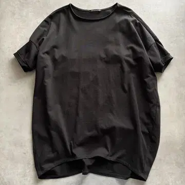 새상품급 미즈이로 인드 롱 티셔츠 블랙 검정 코쿤 풀오버