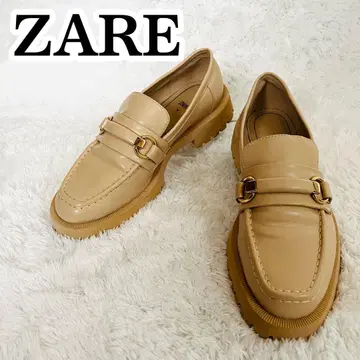 ZARA 자라 트랙 밑창 로퍼 39 사이즈 베이지 통굽
