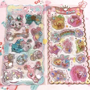 헤이세이 레트로 푹신푹신 라비짱 CandyTwins 워터 씰 물 씰