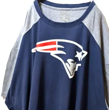 NFL 뉴 잉글랜드 패트리어츠 로고 티셔츠 네이비 컬러 3XL 구제 의류