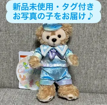 도쿄디즈니씨 컬러풀 해피니스 더피 봉제 인형 배지