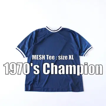 70s 챔피온 메쉬 티셔츠 바터 태그 빈티지 [G0205
