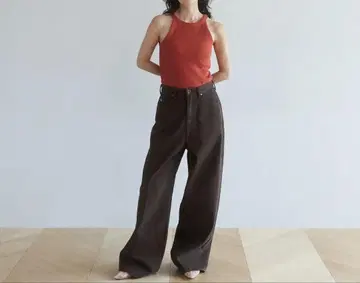시루무린 와이드 허리 배기 SRN05 23 브라운
