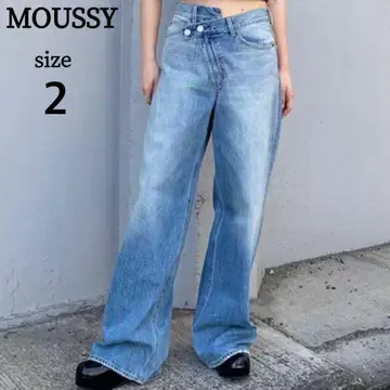 MOUSSY CROSS WAIST WIDE STRAIGHT 2 사이즈