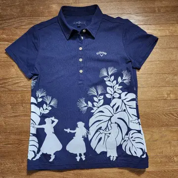 캘러웨이 Callaway 하와이안 프린트 반팔 골프 피케 셔츠 M 사이즈