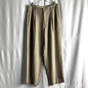90s Tommy Bahanma RELAX 2턱 실크 슬랙스