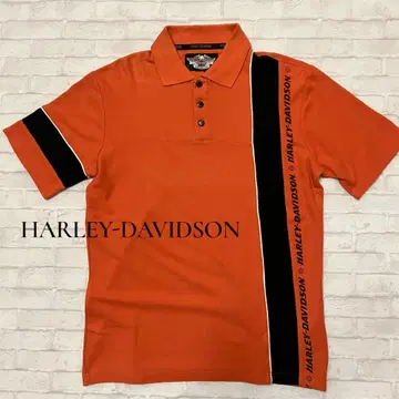 HARLEY-DAVIDSON 오렌지 피케 셔츠