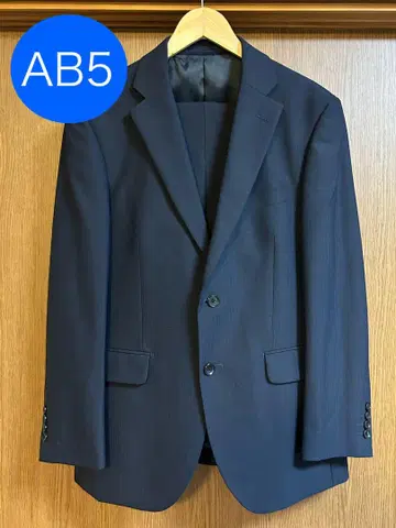 네이비 AB5 비즈니스 정장 스트라이프