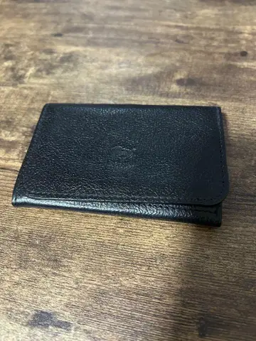 새상품 일비종떼 천연 가죽 카드 케이스 명함지갑 블랙