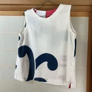 목욕탕 노렌 리메이크 슬리브리스 블라우스