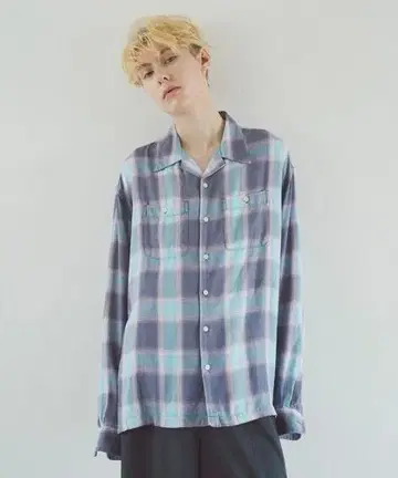 CAMPHOR WOOD 긴팔 셔츠 체크 무늬